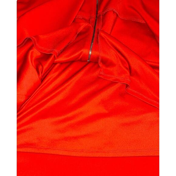 Vince Camuto‎ Orange Sleeveless Full Zip Dress Size 4 Polyester & Spandex Euc - Picture 11 of 11